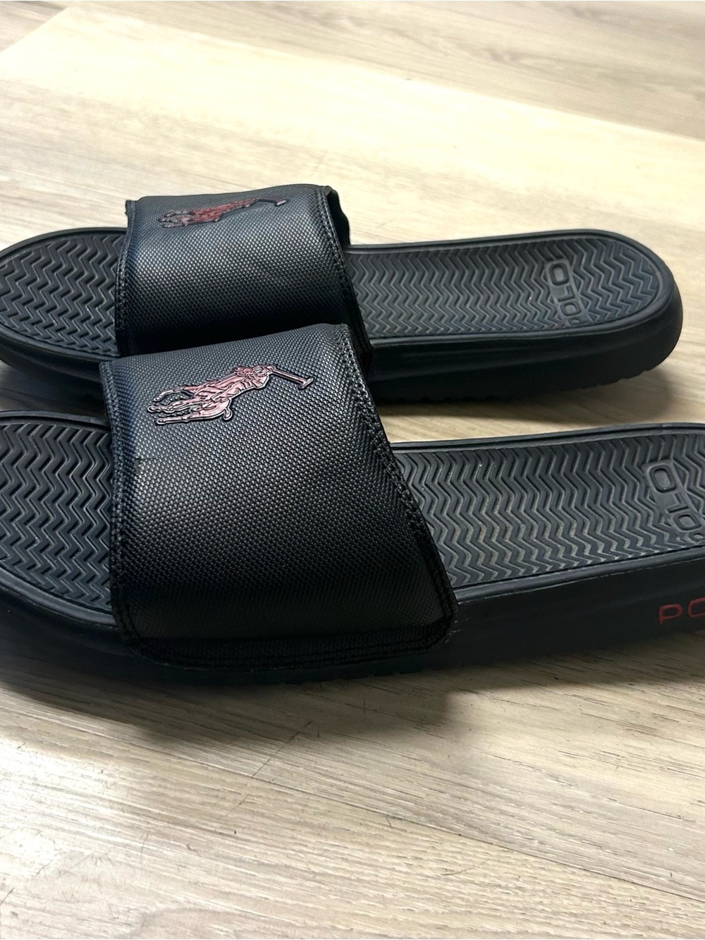 Polo Ralph Lauren Slides Men 13 D Rodwell Sandals Signature Pony Classic Slip On - Picture 5 of 11
